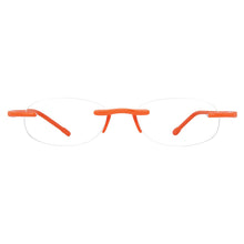 Load image into Gallery viewer, Front view of original Scojo Gels readers in orange poppy by Scojo. Photographed on a white background. Style 766. Buy them at ReadingGlasses.CO-.jpg