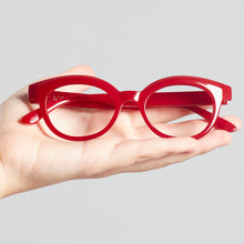 Load image into Gallery viewer, Nannini Wonder Reading Glasses in an anonymous hand Glossy Red