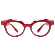Load image into Gallery viewer, Nannini Wonder Italian Reading Glasses Blue Light Protection    GLOSSY RED
