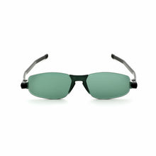 Load image into Gallery viewer, Front straight-on view of Nannini Solemio 2 sunglasses with Black Frame, Green Lenses. Photographed on a white background. Buy them at ReadingGlasses.CO-