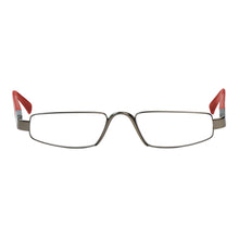 Load image into Gallery viewer, Front straight-on view of Alto Moda Ophthalmic-grade Italian Design Reading Glasses in red, photographed on a white background from ReadingGlasses.CO/