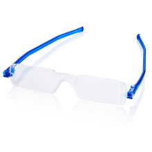 Load image into Gallery viewer, Nannini Compact 1 Italian Made Folding Reading Glasses with Case; Blue - ReadingGlasses.CO/