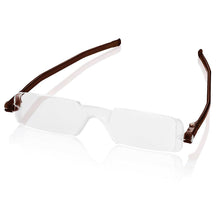 Load image into Gallery viewer, Nannini Compact 1 Italian Made Folding Reading Glasses with Case; Brown - ReadingGlasses.CO/