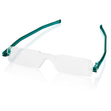 Load image into Gallery viewer, Nannini Compact 1 Italian Made Folding Reading Glasses with Case; Teal - ReadingGlasses.CO/