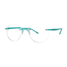 Load image into Gallery viewer, Three quarter view view of Scojo Round Gels readers in Tortoise Shell by Scojo. Photographed on a white background. Style 621. Buy them at ReadingGlasses.CO-.jpg