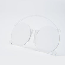 Load image into Gallery viewer, 3/4 view of lightweight flexible clear pince nez reading glasses