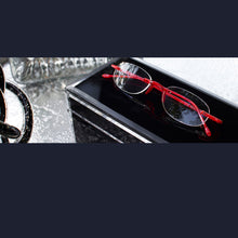 Load image into Gallery viewer, Display box Flame gels readers on angle beautifully displayed  712  Red available at ReadingGlasses.CO