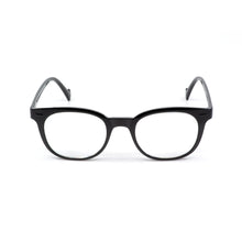 Load image into Gallery viewer, Straight-on view of black POP reading glasses by Nannini Italy. Available at ReadingGlasses.CO/