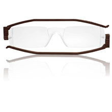 Load image into Gallery viewer, Nannini Compact 1 Italian Made Folding Reading Glasses with Case; Brown - ReadingGlasses.CO/