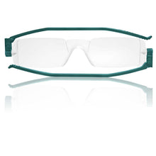 Load image into Gallery viewer, Nannini Compact 1 Italian Made Folding Reading Glasses with Case; Teal - ReadingGlasses.CO/