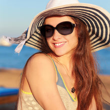Load image into Gallery viewer, Waikiki Black and Crystal Womens Sunglasses on Model