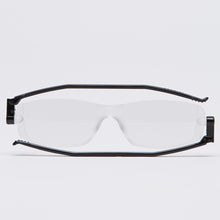 Load image into Gallery viewer, Folded view Nannini Compact 2 fold Readers in Black readers by Nannini Eyewear.  Find them at ReadingGlasses.CO