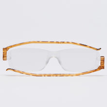 Load image into Gallery viewer, Tortoise Compact 2 fully folded view by Nannini and available at ReadingGlasses.CO