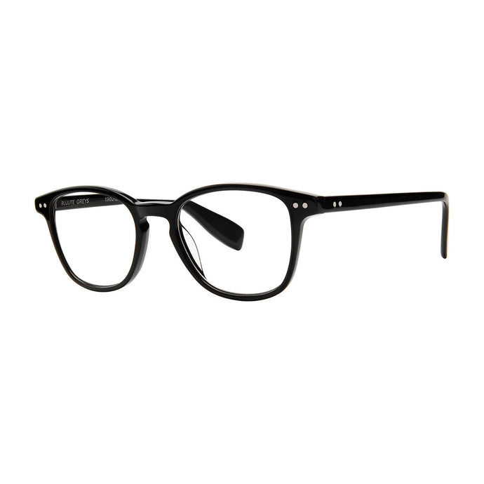 3/4 Vuew if Greys Black readers on white. Buy them at ReadingGlasses.CO/