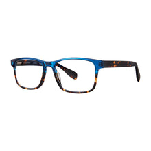 Load image into Gallery viewer, 3-4 photo of Broadway Blue Lagoon reading glasses on white . Style 2508, by Scojo New York. Buy at ReadingGlasses.CO/