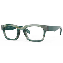 Load image into Gallery viewer, 3-4 view Benson Street Forest Horn reading glasses on white. By Scojo. Style 2545 Buy at ReadingGlasses.CO--