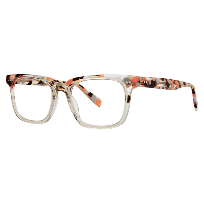 3-4 view Highline Coral Tortoise readers on white . Style 2530, by Scojo. Buy at ReadingGlasses.CO/