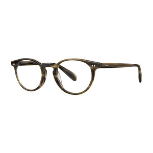 3-4 photo of Radio City Black Horn reading glasses on white, by Scojo New York. Buy at ReadingGlasses.CO_