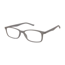 Load image into Gallery viewer, Angled view of Scojo rubber coated manhattan gels in gray. Buy them at ReadingGlasses.CO/