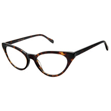 Load image into Gallery viewer, Angled view, Soho Cat Eye Tortoise readers on white. By Scojo. Buy at ReadingGlasses.CO--