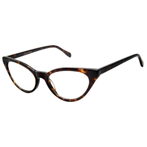 Angled view, Soho Cat Eye Tortoise readers on white. By Scojo. Buy at ReadingGlasses.CO--