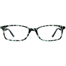 Load image into Gallery viewer, Front view of Scojo Manhattan Gels in Black and Mint tortoise.Find them at ReadingGlasses.CO   .jpg   