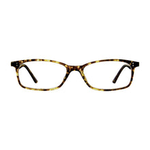 Load image into Gallery viewer, Straight-on view of Scojo Manhattan Gels Reading Glasses in Tokyo Tortoise on white background. Buy Scojo at ReadingGlasses.CO-