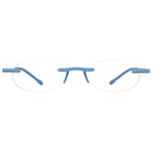 Load image into Gallery viewer, Straight-on view of original Scojo Gels readers in Georgia blue by Scojo. Photographed on a white background. Style 767. Buy them at ReadingGlasses.CO-.jpg  