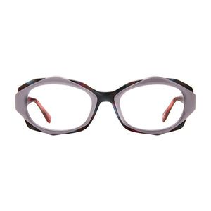 Front view of Scojo Upper East Side Lavender Tortoise .Find them at ReadingGlasses.CO/