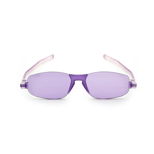 Front view of Nannini Kiss Foldable sunglasses white background: color: Icy Violet