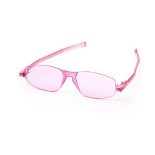 Load image into Gallery viewer, 3/4 view of Nannini Kiss Foldable sunglassesm white background: color: Lovely Rose