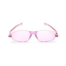 Load image into Gallery viewer, Front view of Nannini Kiss Foldable sunglassesm white background: color: Lovely Rose