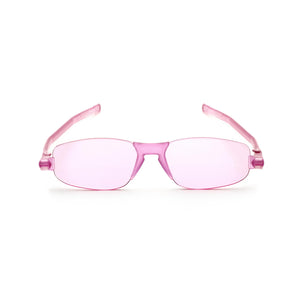 Front view of Nannini Kiss Foldable sunglassesm white background: color: Lovely Rose