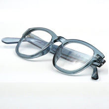 Load image into Gallery viewer, &quot;Relaxed&quot; view of Gray Paris Italian Reading Glasses by Nannini photographed on white background. Buy them at ReadingGlasses.CO/