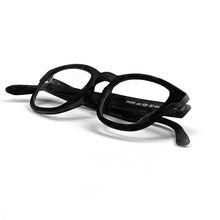 Load image into Gallery viewer, Relaxed view of Paris Reader by Nannini Italy with Case; Black - ReadingGlasses.CO/