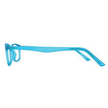 Load image into Gallery viewer, Side temple view Scojo Manhattan Gels in light blue. Photographed on a white background. Style 3001. Get yours at ReadingGlasses.CO-