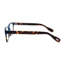 Load image into Gallery viewer, Side view of Broadway Blue Lagoon readers on white. Style 2508, created by Scojo New York. Buy at ReadingGlasses.CO/