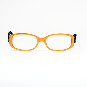 Front view of tangerine Christine King Optical Reading Glasses on a white background by Melissa, available from ReadingGlasses.CO/ - ReadingGlasses.CO/