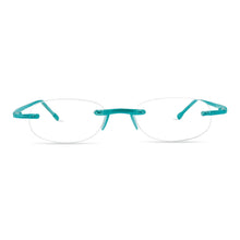 Load image into Gallery viewer, Front straight-on view of Aqua Scojo Gels readers on white. Style  705. Buy at ReadingGlasses.CO/