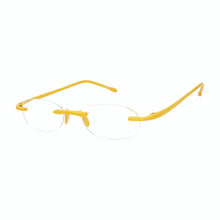 Load image into Gallery viewer, Angle view of Sunflower gels reading glasses photographed on white background. Style number 760. Made by Scojo. Buy them at ReadingGlasses.CO_