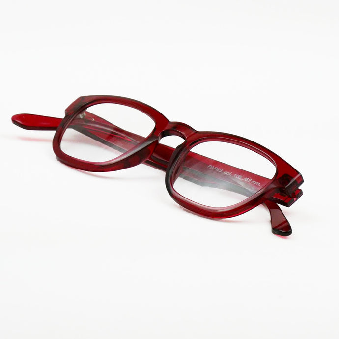 Paris Italian Reading Glasses with Case, by Nannini; Red