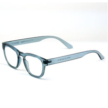 Load image into Gallery viewer, Low 3/4 view of Gray Paris Italian Reading Glasses by Nannini photographed on white background. Buy them at ReadingGlasses.CO/