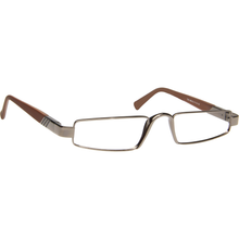 Load image into Gallery viewer, 3/4 view of Alto Moda Ophthalmic-grade Italian Design Reading Glasses in bronze, photographed on a white background from ReadingGlasses.CO