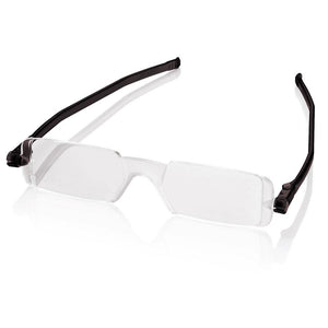 Nannini Compact 1 Italian Made Folding Reading Glasses with Case; Gloss Black - ReadingGlasses.CO/