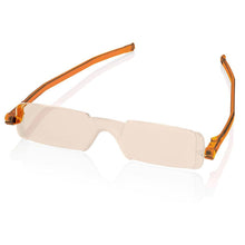 Load image into Gallery viewer, Nannini Compact 1 Italian Made Folding Computer Glasses with Case; Amber - ReadingGlasses.CO/