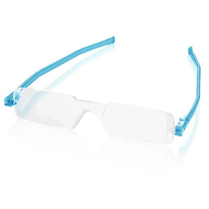 Nannini Compact 1 Italian Made Folding Reading Glasses with Case; Azure - ReadingGlasses.CO/