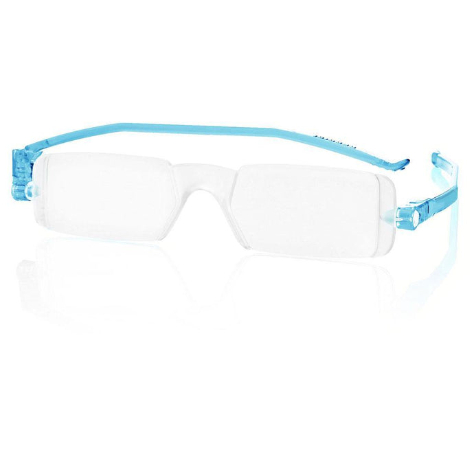 Nannini Compact 1 Italian Made Folding Reading Glasses with Case; Azure - ReadingGlasses.CO/