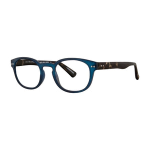 *Courier Optical Blue Light Reading Glasses with Case by Scojo®; Harbor Blue
