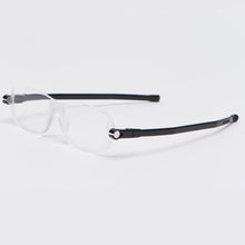 Load image into Gallery viewer, 3/4 view Nannini Compact 2 fold Readers in Black readers. Available at ReadingGlasses.CO/