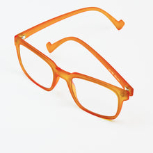 Load image into Gallery viewer, High View of ART BlueRay Lightweight Computer Reading Glasses with Case by Nannini of Italy; Matte Honey - ReadingGlasses.CO/